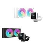 DeepCool Mystique 240 ARGB LCD Black & White High-Performance AIO Liquid CPU Cooler