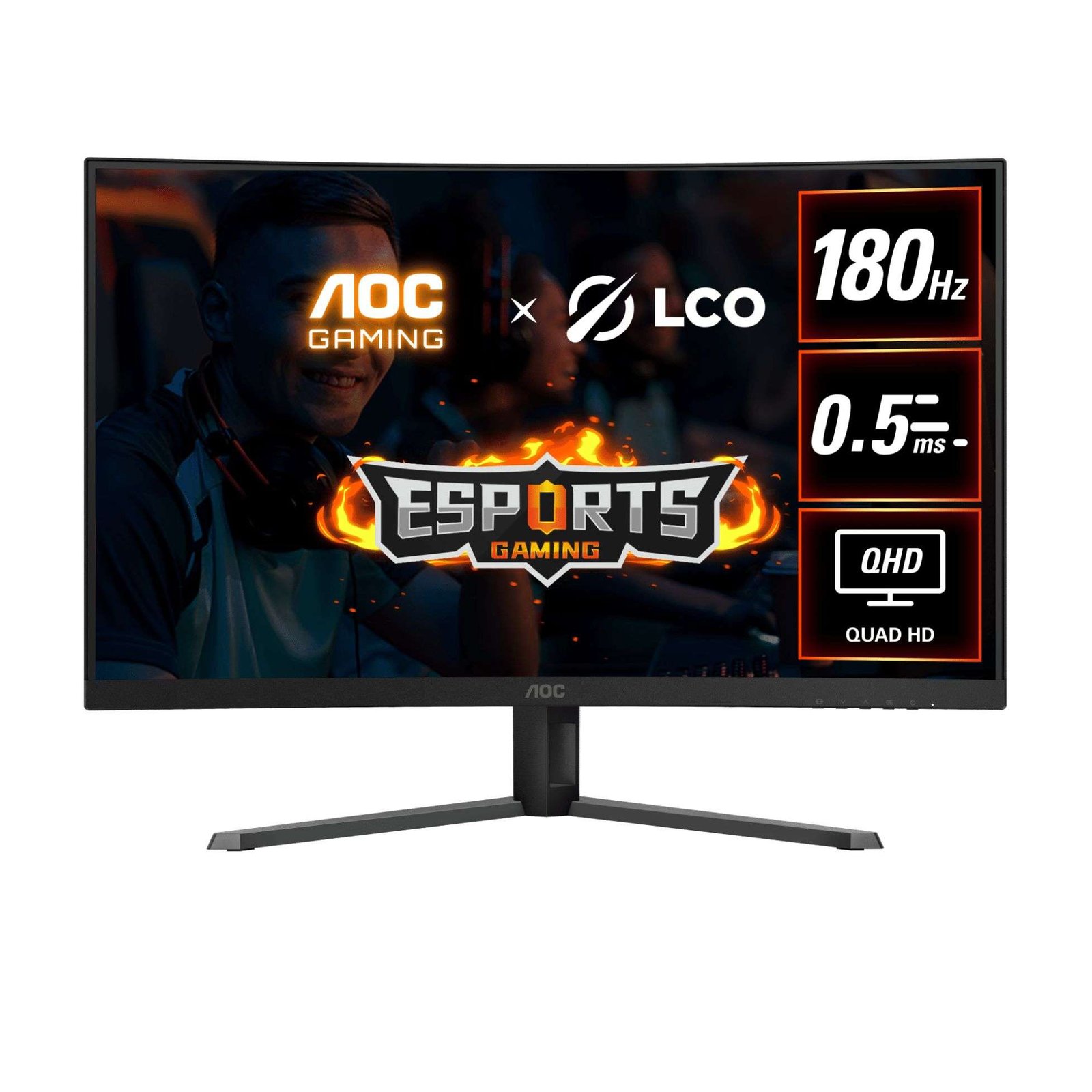 AOC CQ32G4E 32-Inch 2K Curved Gaming Monitor – 180Hz Refresh Rate with 0.5ms Response Time 1