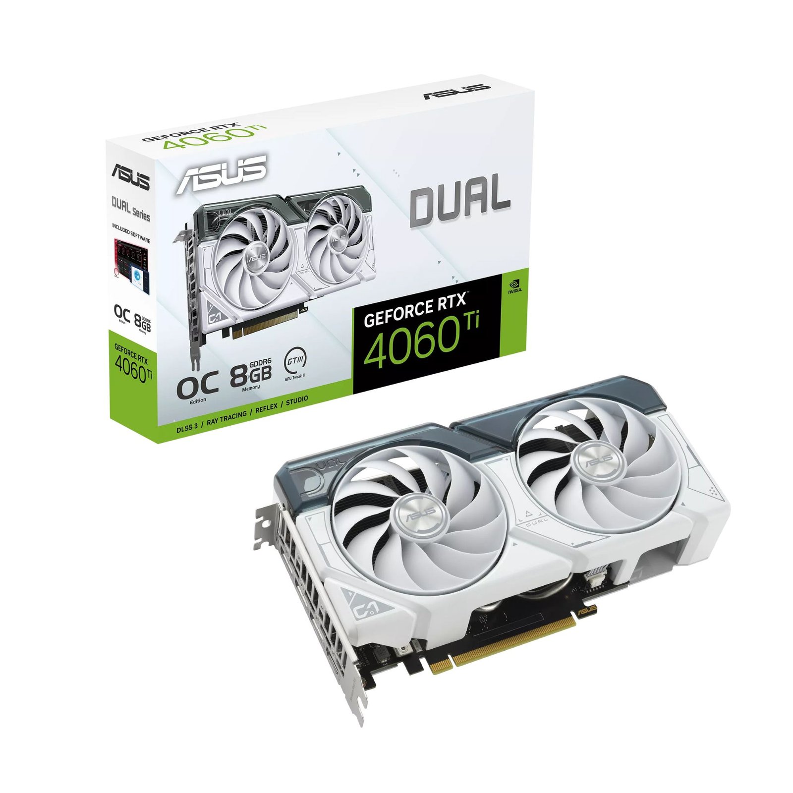 ASUS RTX 4060 Ti DUAL WHITE 8GB Graphics Card 1
