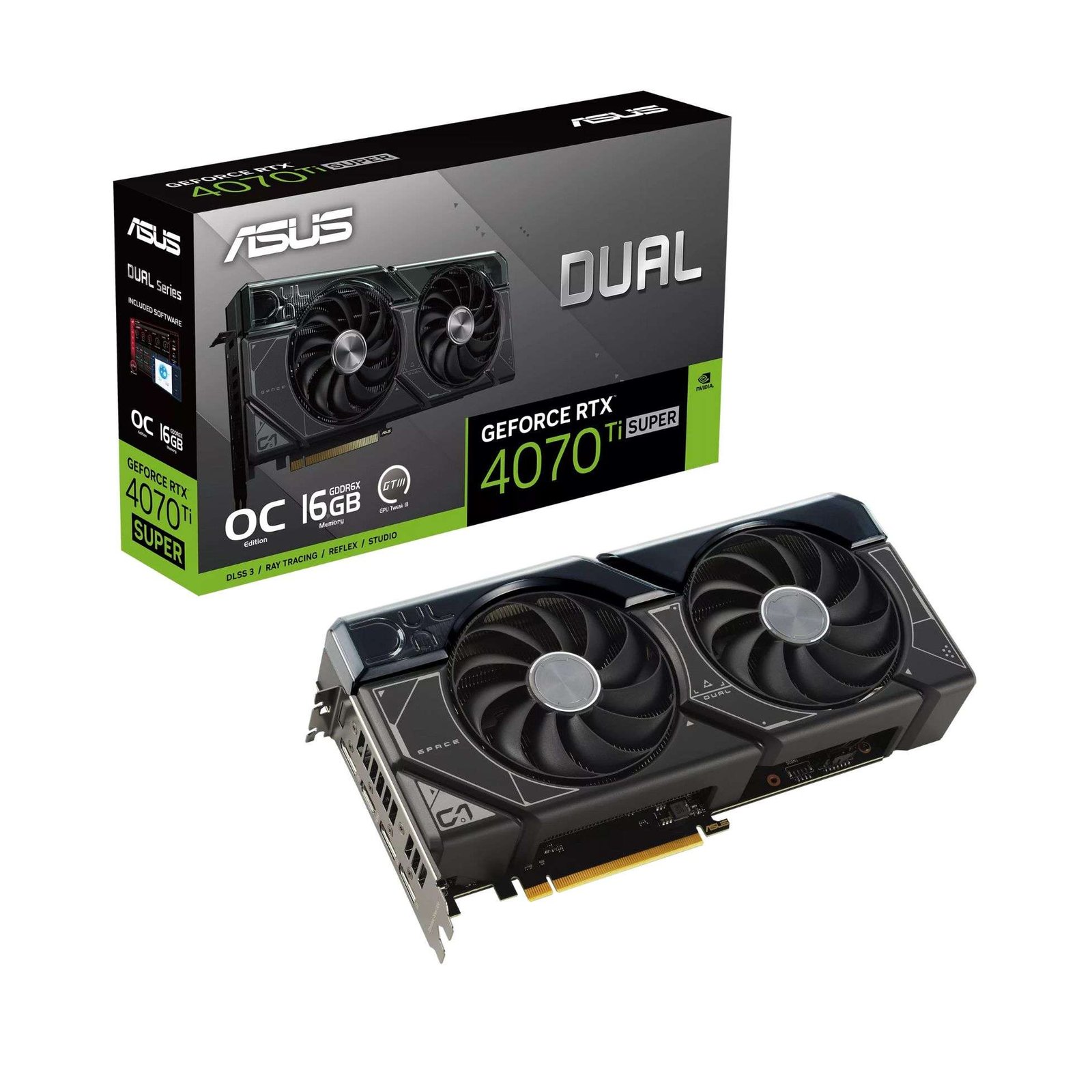 ASUS RTX 4070 Ti SUPER DUAL OC 16GB Graphics Card 1