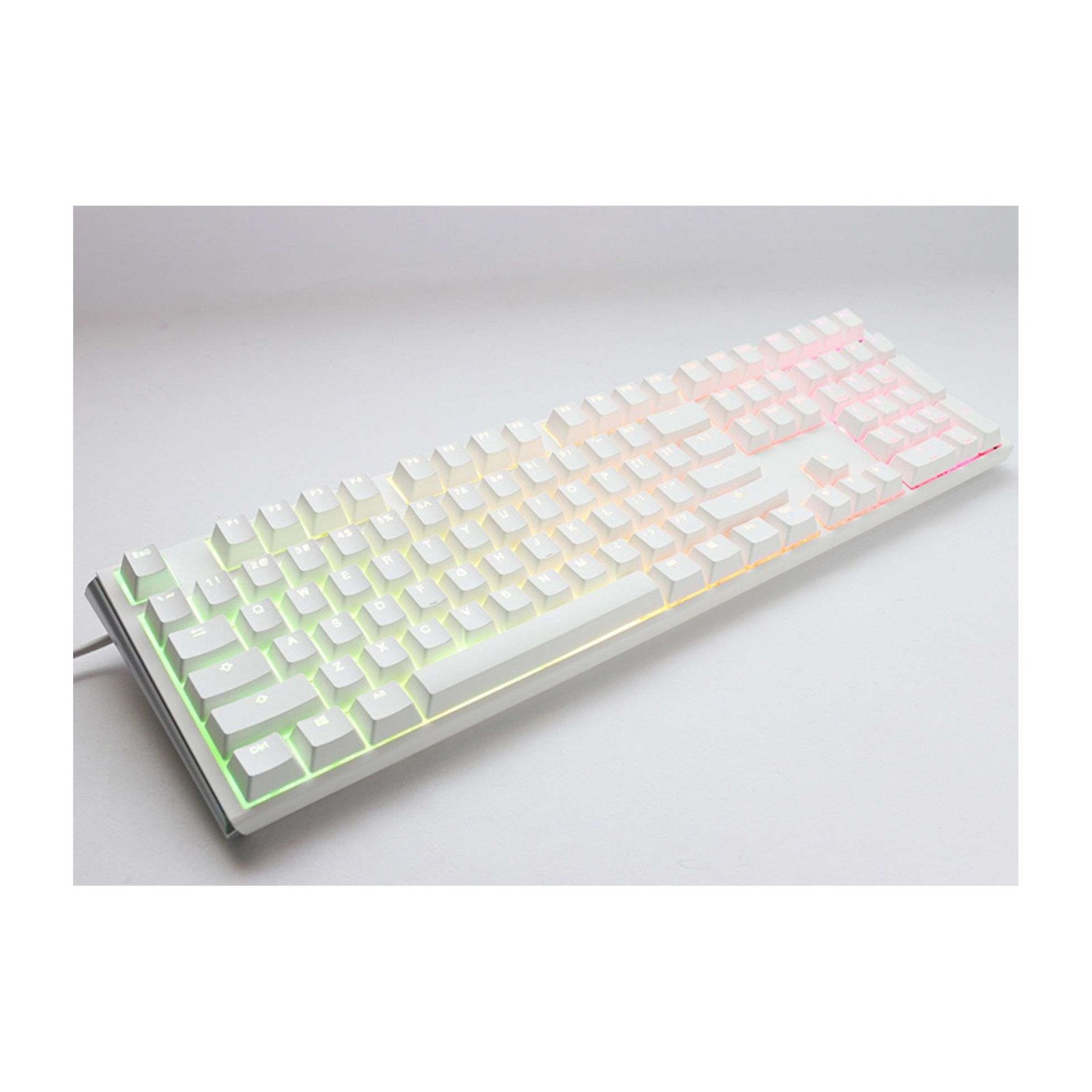 Ducky One 3 Classic White 100% Full-Size Keyboard – Arabic Layout, Cherry MX Blue Switches 2