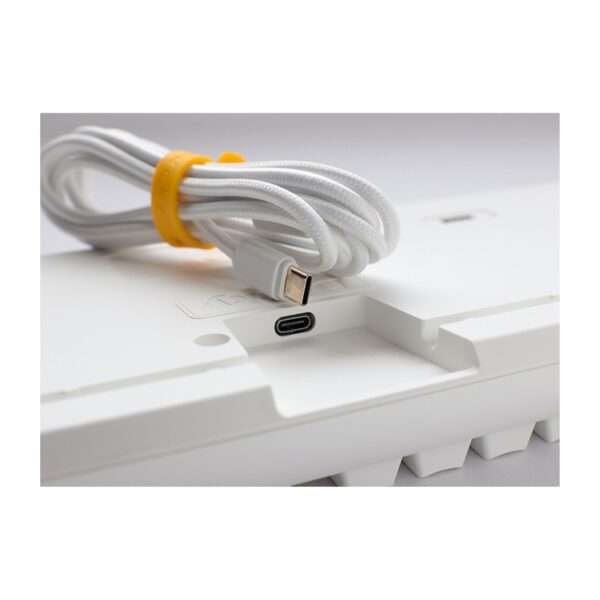 Ducky One 3 Classic White 100% Full-Size Keyboard – Arabic Layout, Cherry MX Blue Switches 4