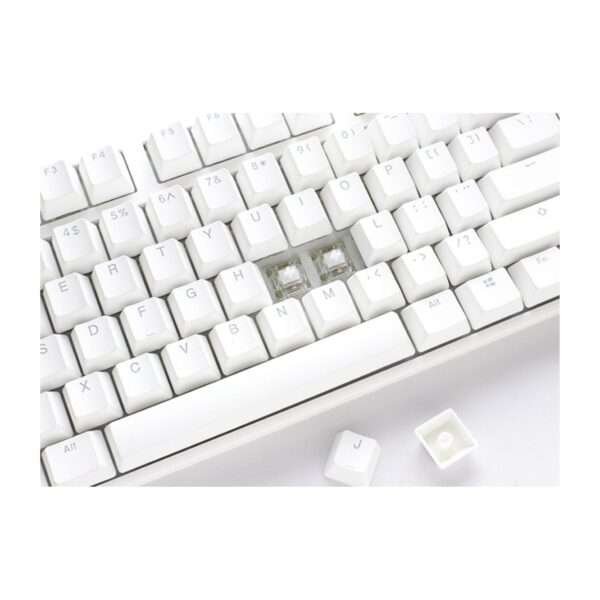 Ducky One 3 Classic White 100% Full-Size Keyboard – Arabic Layout, Cherry MX Blue Switches 5