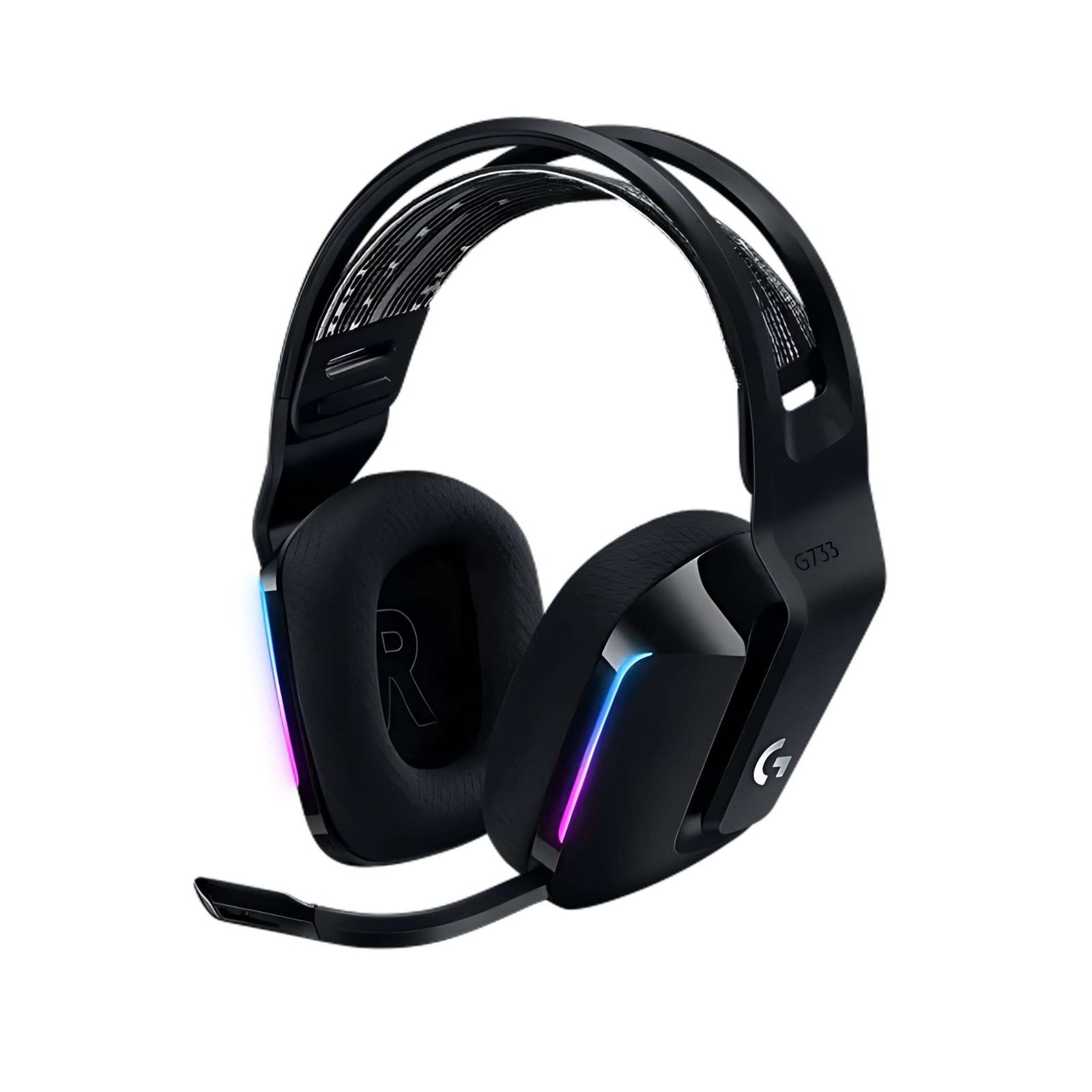 Logitech G733 Wireless RGB Gaming Headset – Black, Lightweight, and Customizable RGB Lighting 1