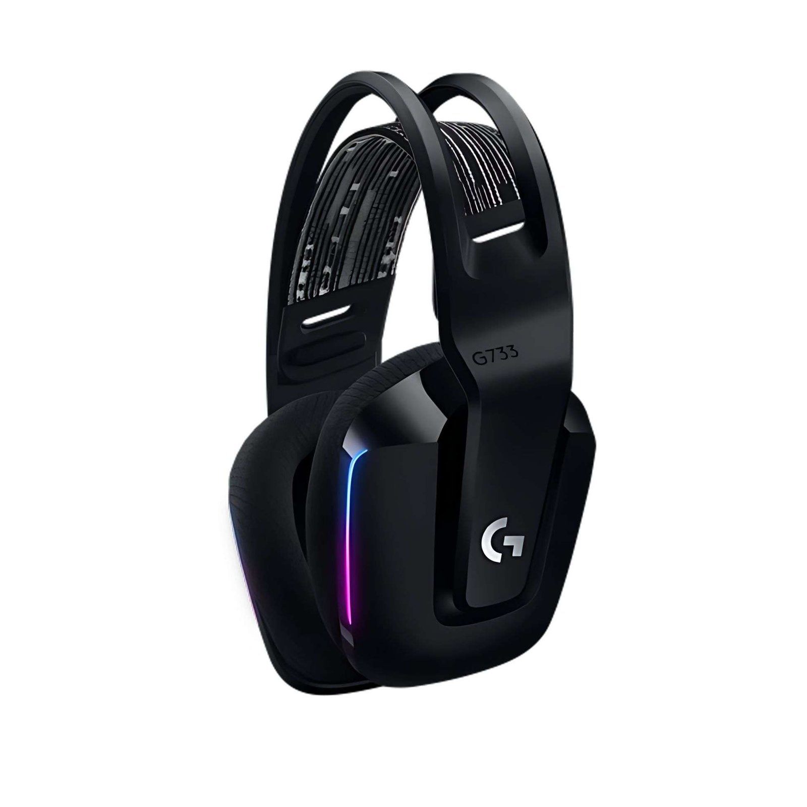Logitech G733 Wireless RGB Gaming Headset – Black, Lightweight, and Customizable RGB Lighting 2
