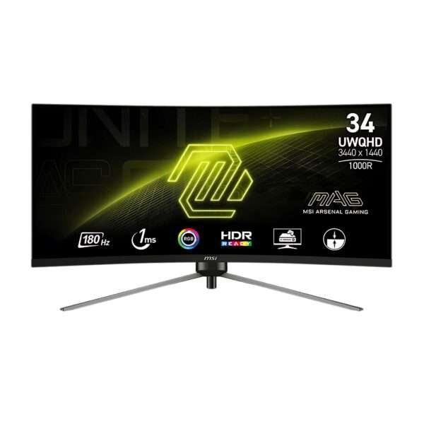 MAG 345CQR 2K Ultrawide Curved Gaming Monitor – Immersive 34-Inch QHD Display with 180Hz Refresh Rate 1