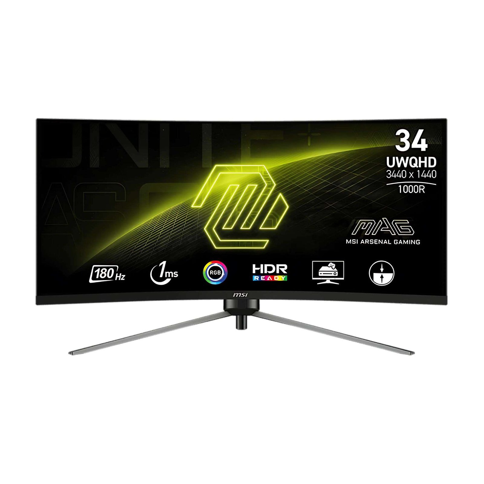 MAG 345CQR 2K Ultrawide Curved Gaming Monitor – Immersive 34-Inch QHD Display with 180Hz Refresh Rate 1