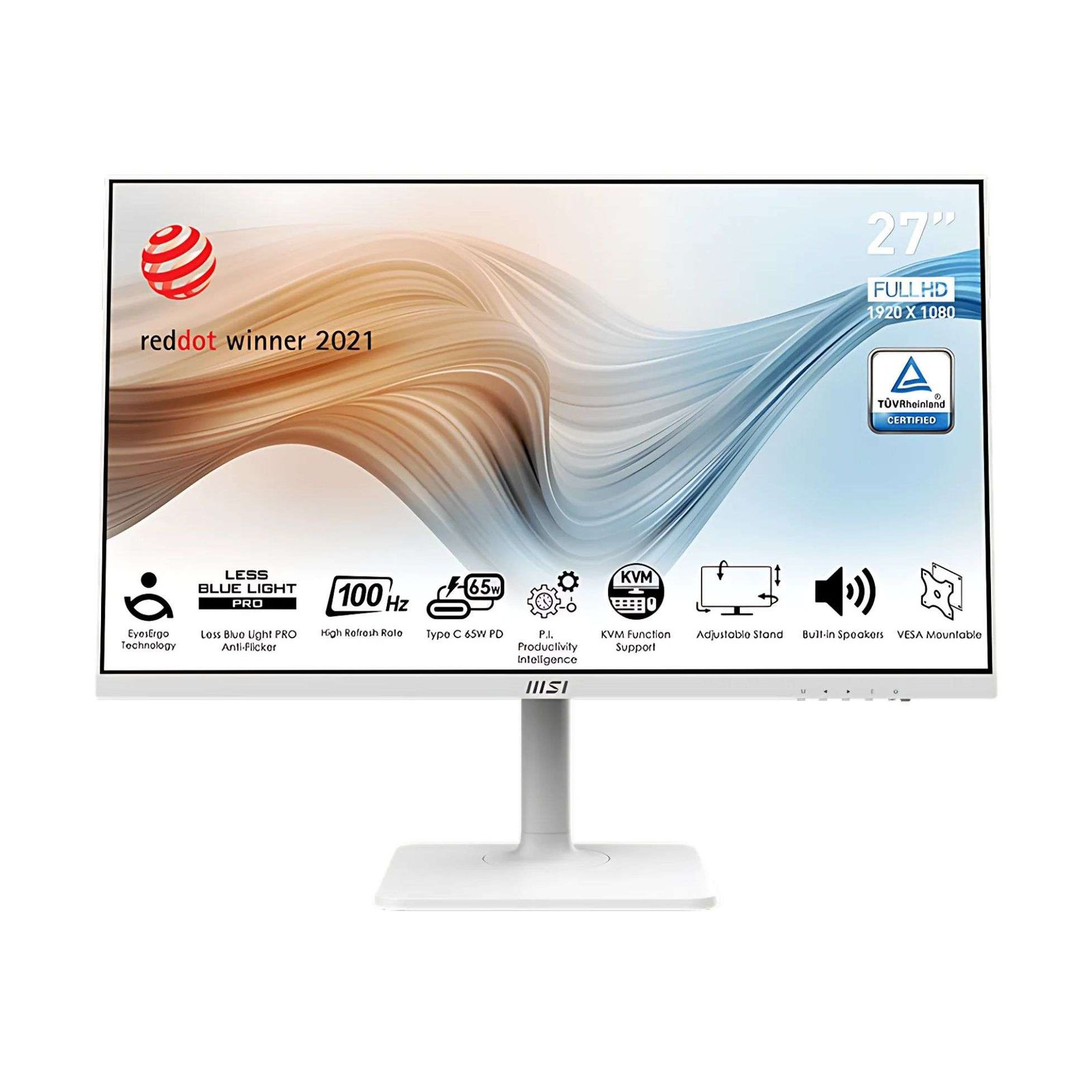 MD272XPW White IPS 100Hz Wide Monitor – Sleek 27-Inch Display with Vibrant Color Accuracy 1
