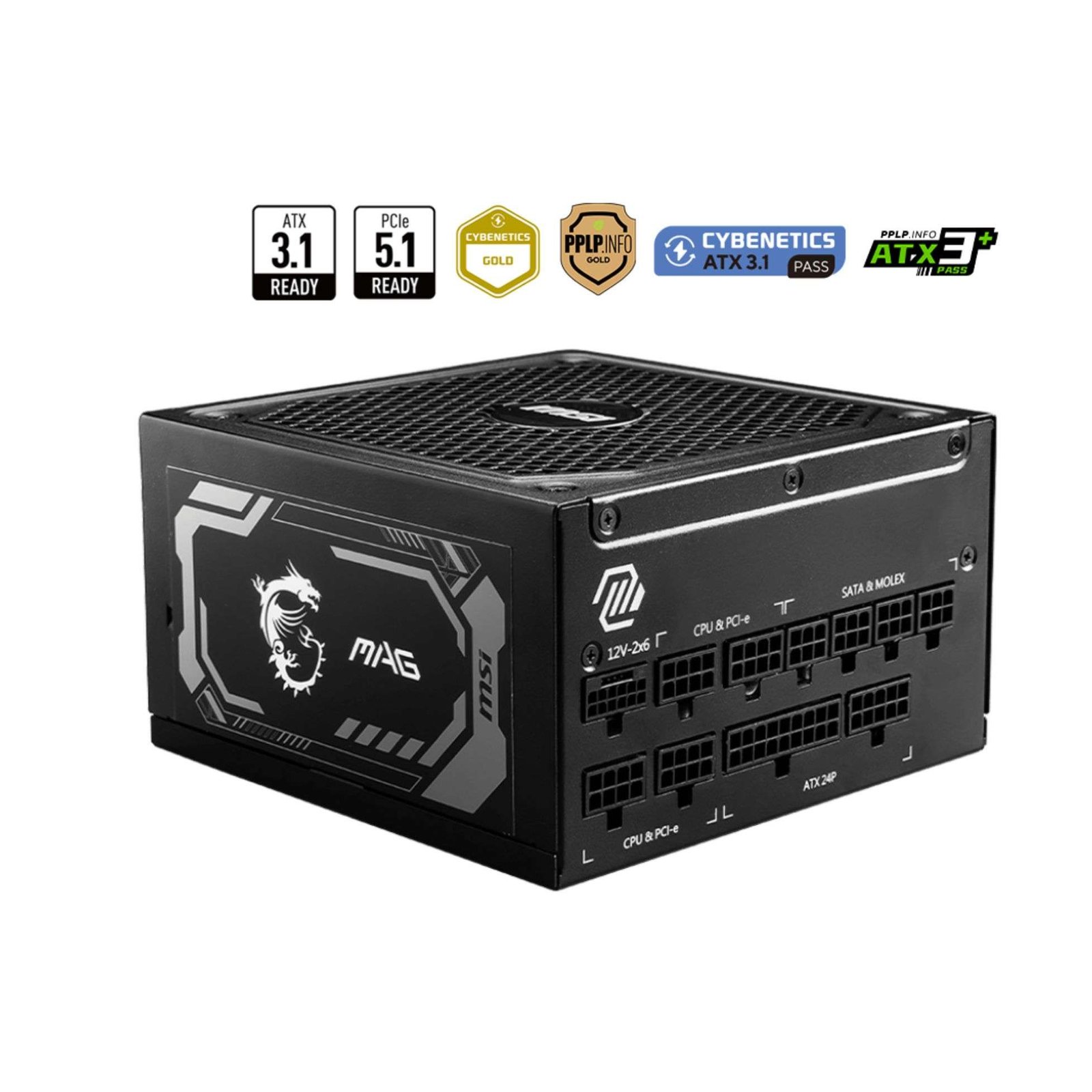 MSI MPG A1000G PCIE 5.0 1000W 80 PLUS Gold Fully Modular Power Supply Unit (PSU) 1