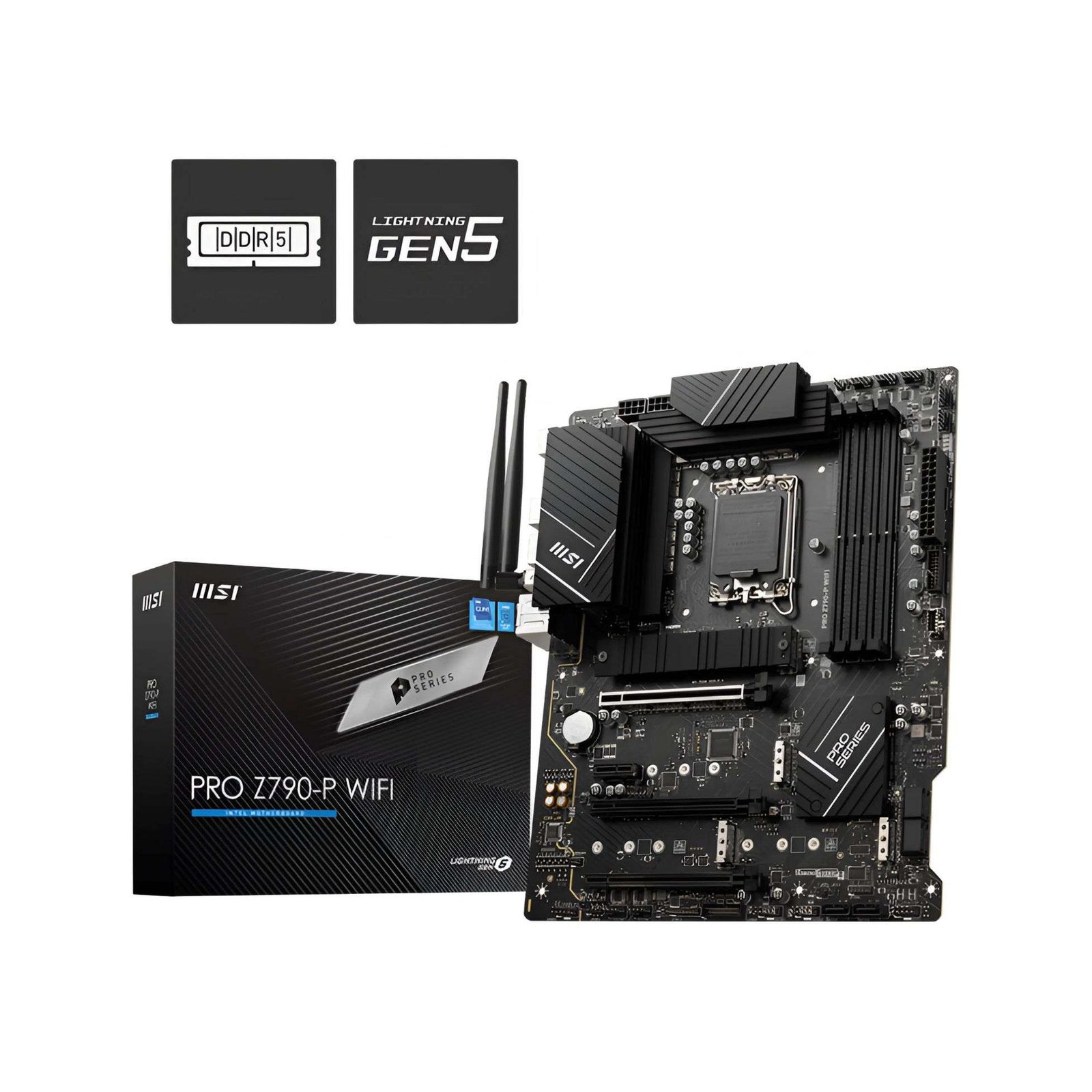 MSI PRO Z790-P WiFi DDR5 ATX Motherboard – High-Performance Platform with Wireless Connectivity for Intel 12th13th Gen CPUs 1