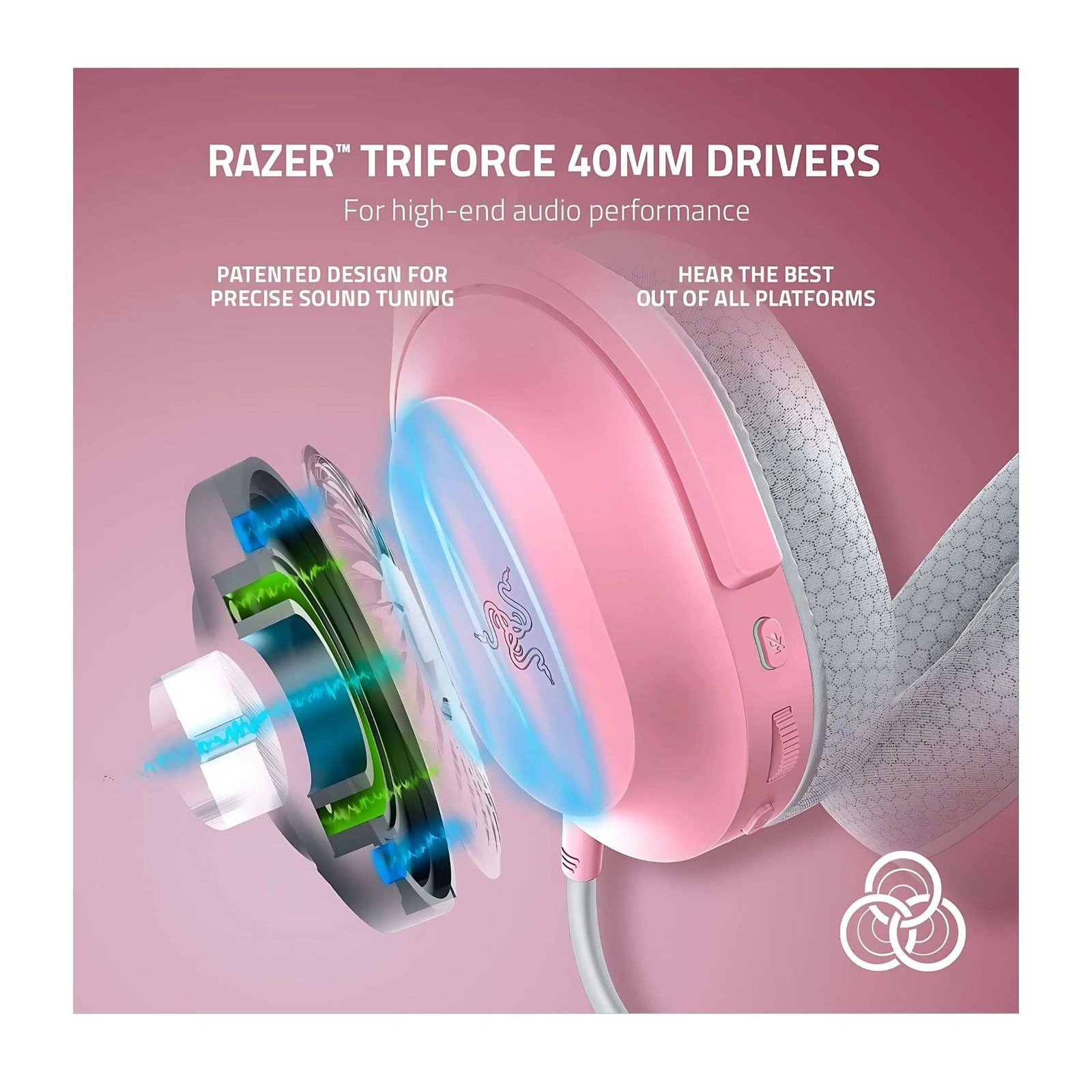 Razer Barracuda X Wireless Gaming Headset – Quartz Pink, Multi-Platform Compatibility with Lightweight Comfort 3