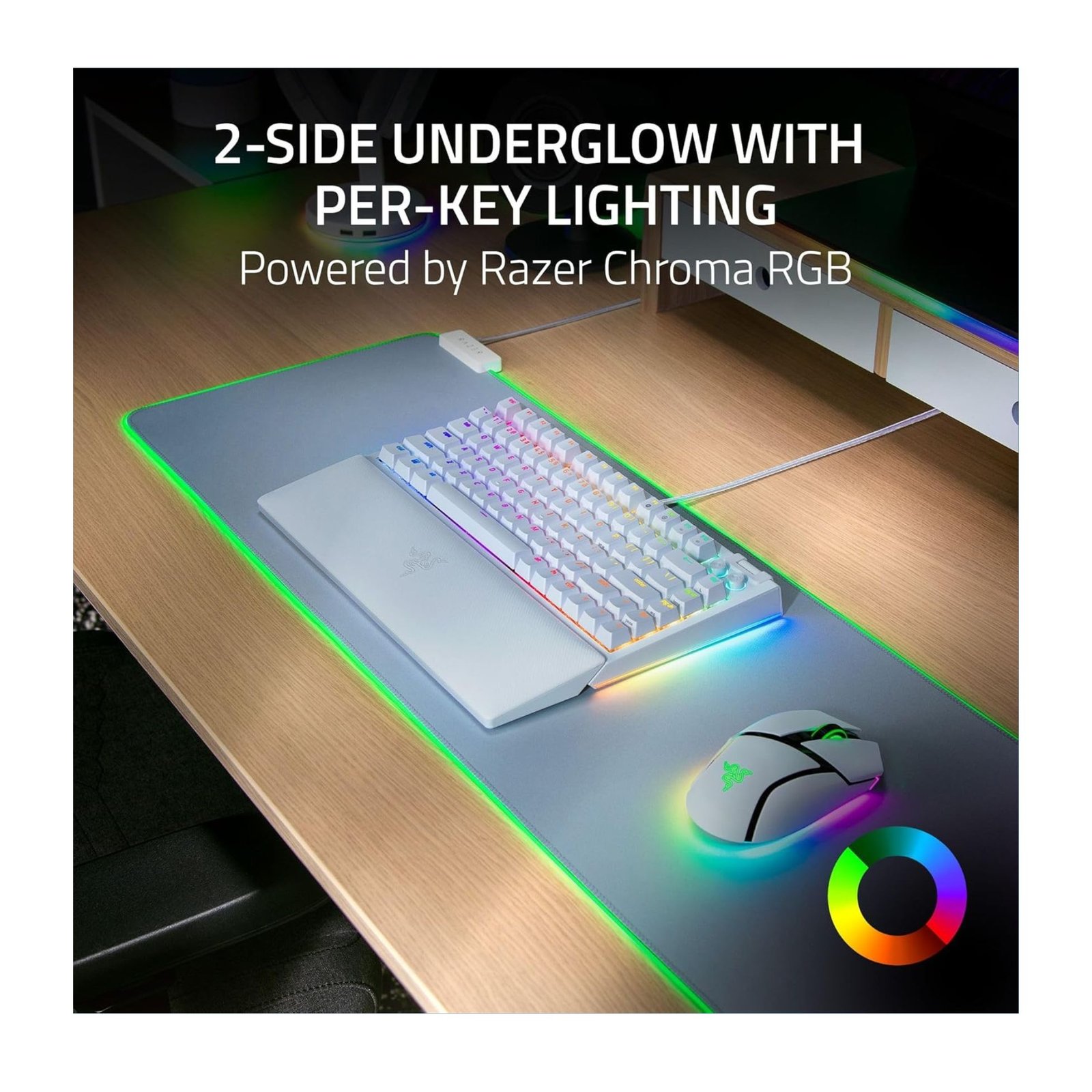 Razer BlackWidow V4 75% White Edition Mechanical Keyboard – Hot-Swappable Switches 5