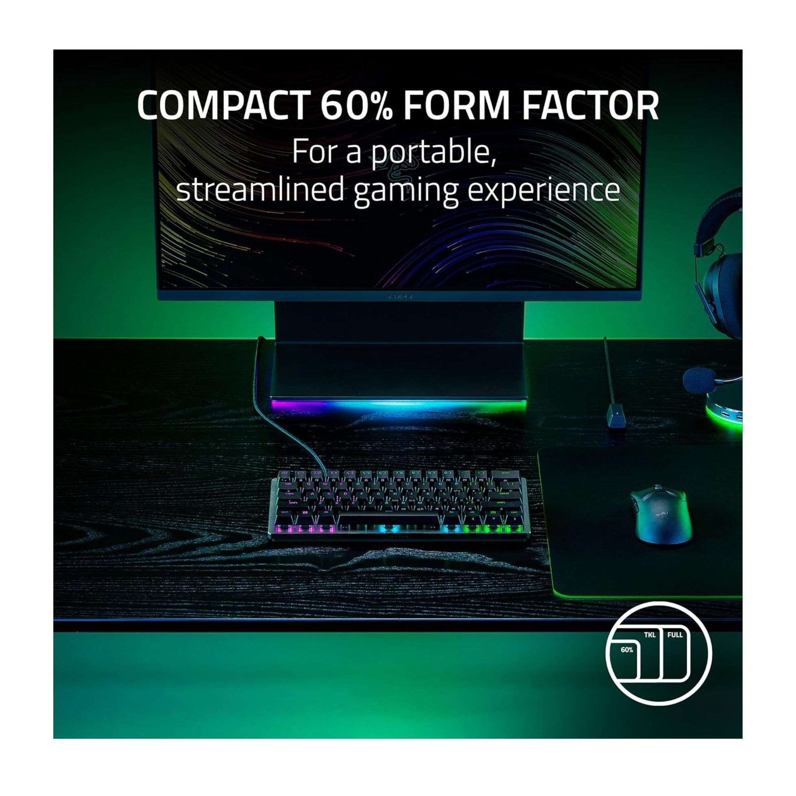 Razer Huntsman V3 Pro Mini 60% Analog Gaming Keyboard 5