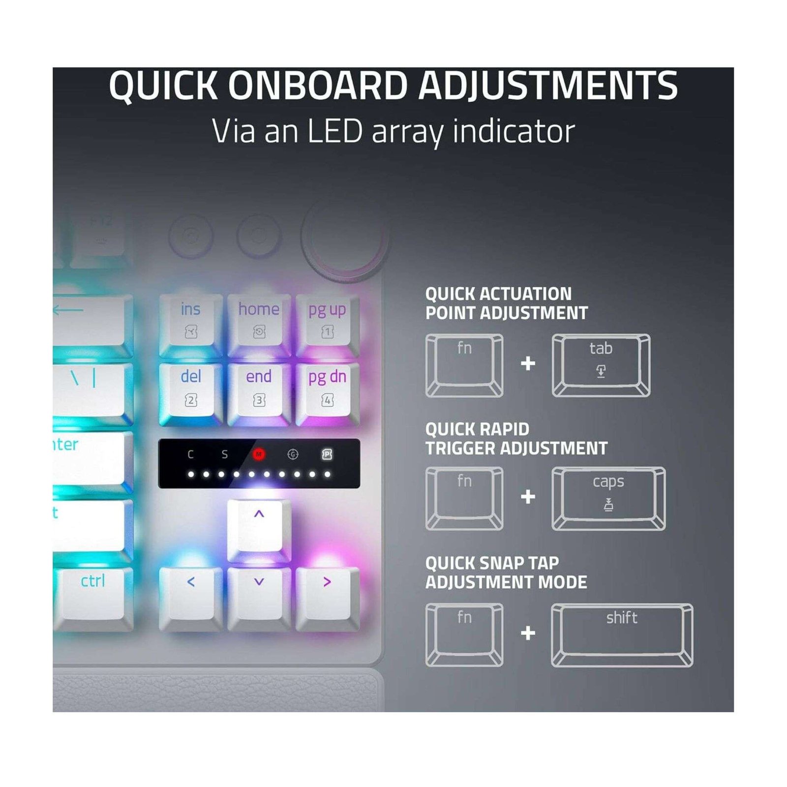 Razer Huntsman V3 Pro White TKL Analog Gaming Keyboard 4