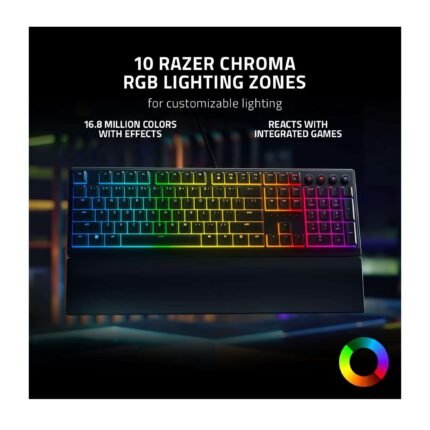 Razer Ornata V3 Gaming Keyboard – US Layout, Mecha-Membrane Switches, 10-Zone RGB Lighting 4