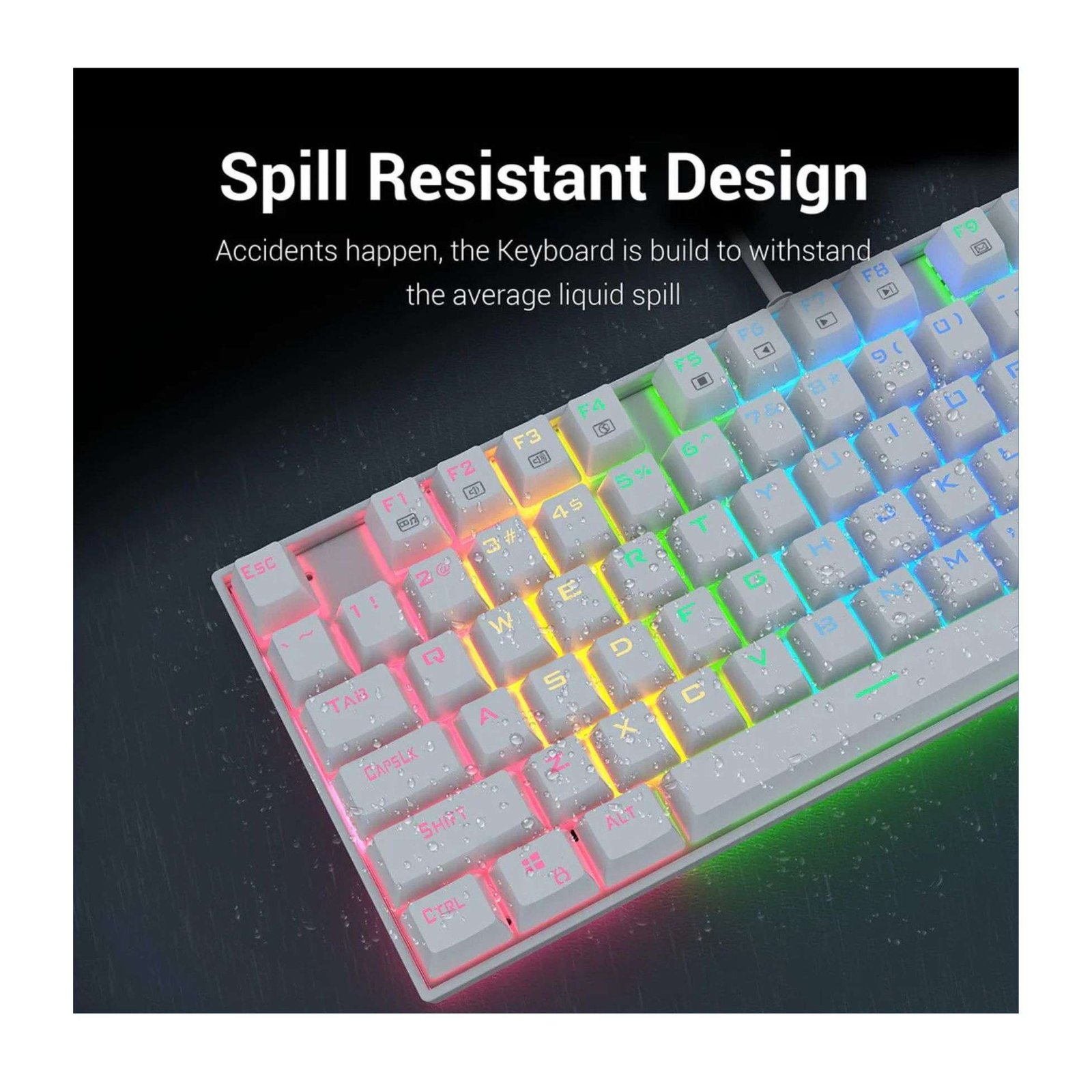 Redragon Kumara K552 Mechanical Gaming Keyboard – White, Red LED Backlighting 3