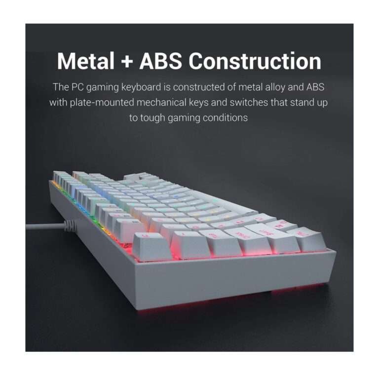 Redragon Kumara K552 Mechanical Gaming Keyboard – White, Red LED Backlighting 4