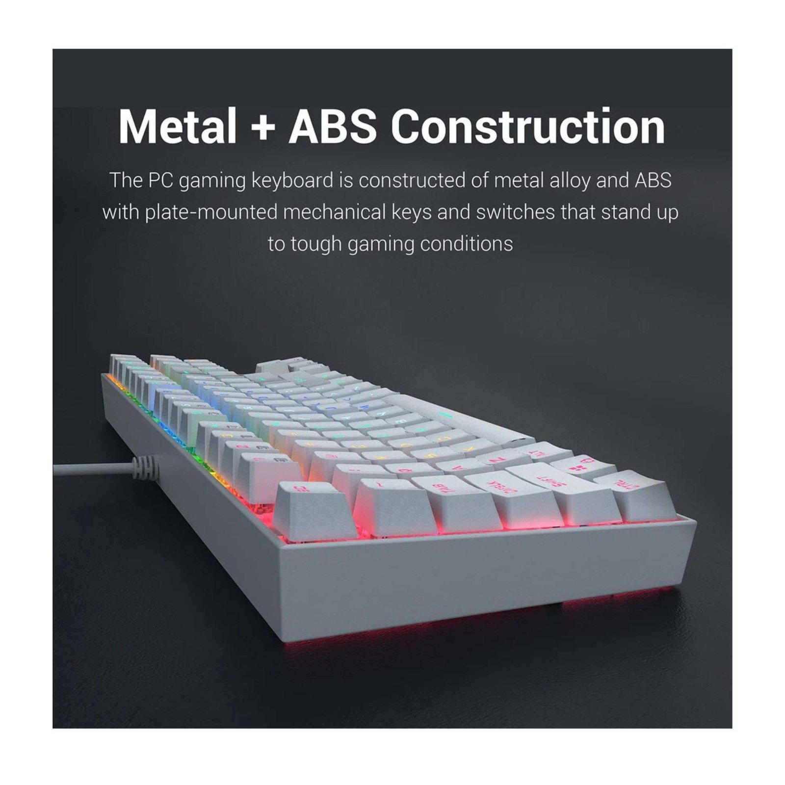 Redragon Kumara K552 Mechanical Gaming Keyboard – White, Red LED Backlighting 4