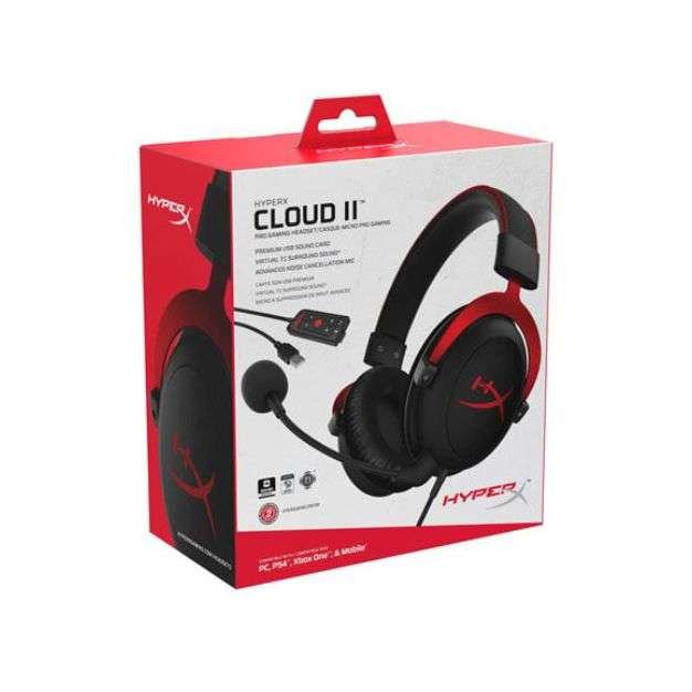 HyperX Cloud II Gaming Headset for PC, PS4, Xbox One, Nintendo Switch - Black