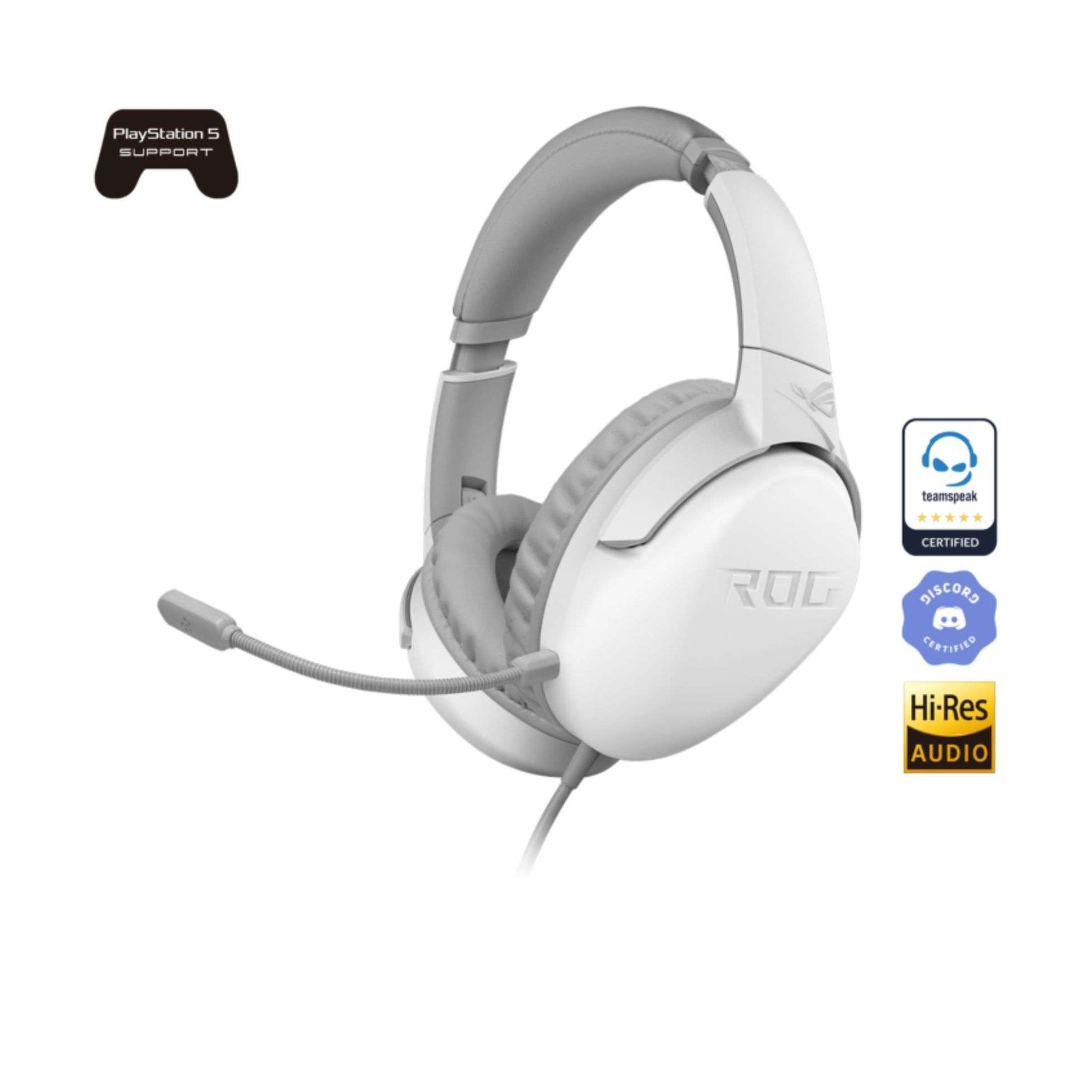ASUS ROG Strix Go Core Moonlight White Gaming Headset - 90YH0381-B1UA00 1