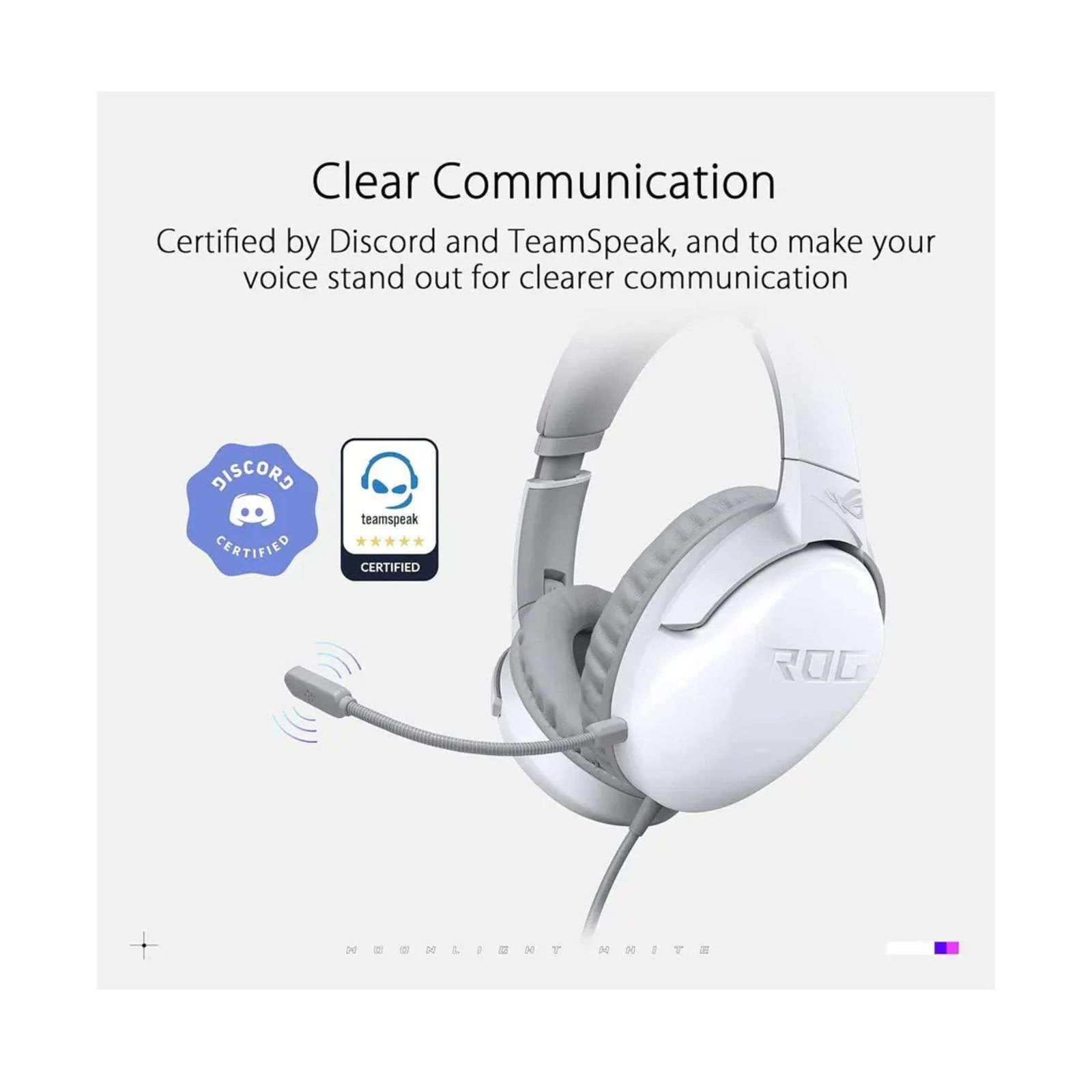 ASUS ROG Strix Go Core Moonlight White Gaming Headset - 90YH0381-B1UA00 2