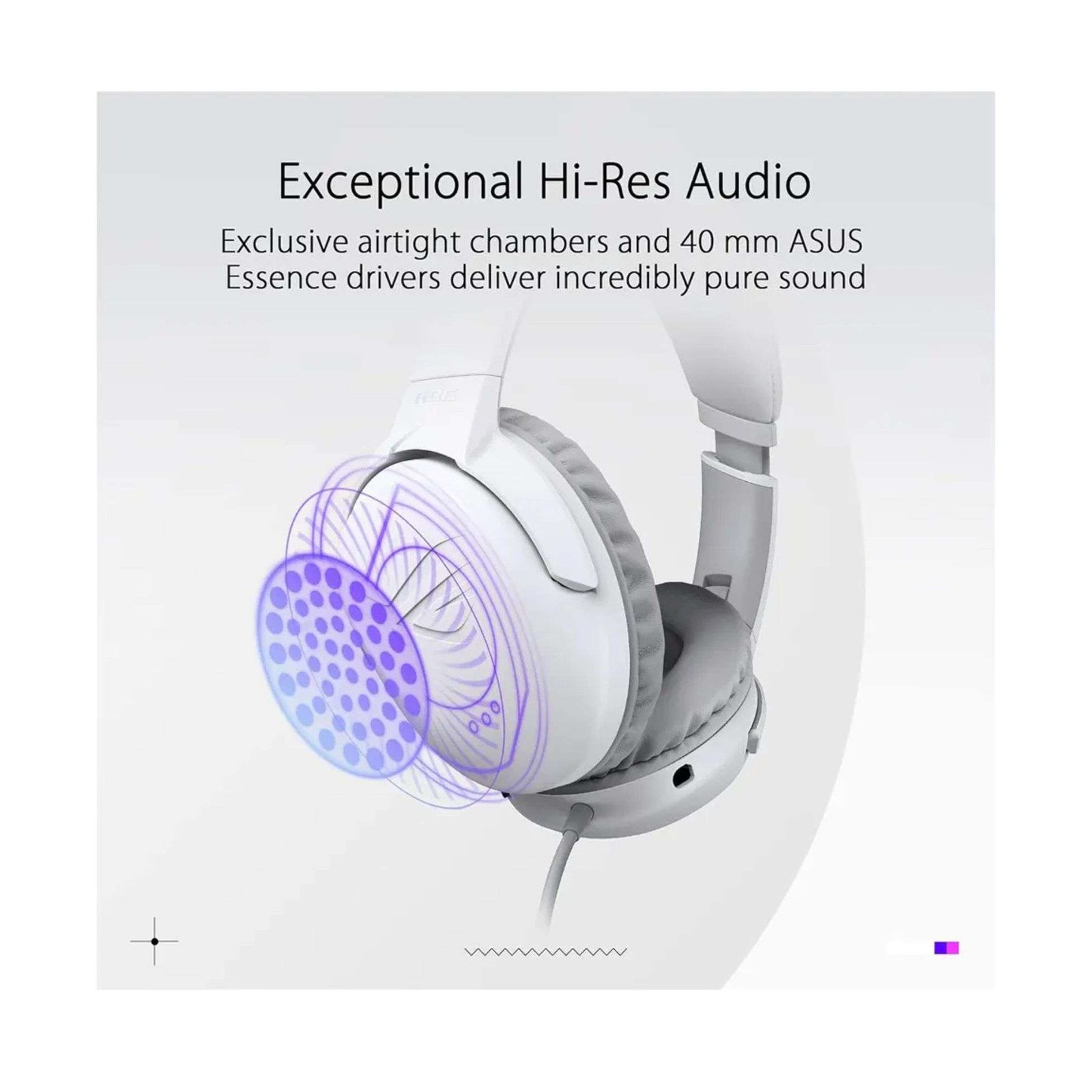 ASUS ROG Strix Go Core Moonlight White Gaming Headset - 90YH0381-B1UA00 3