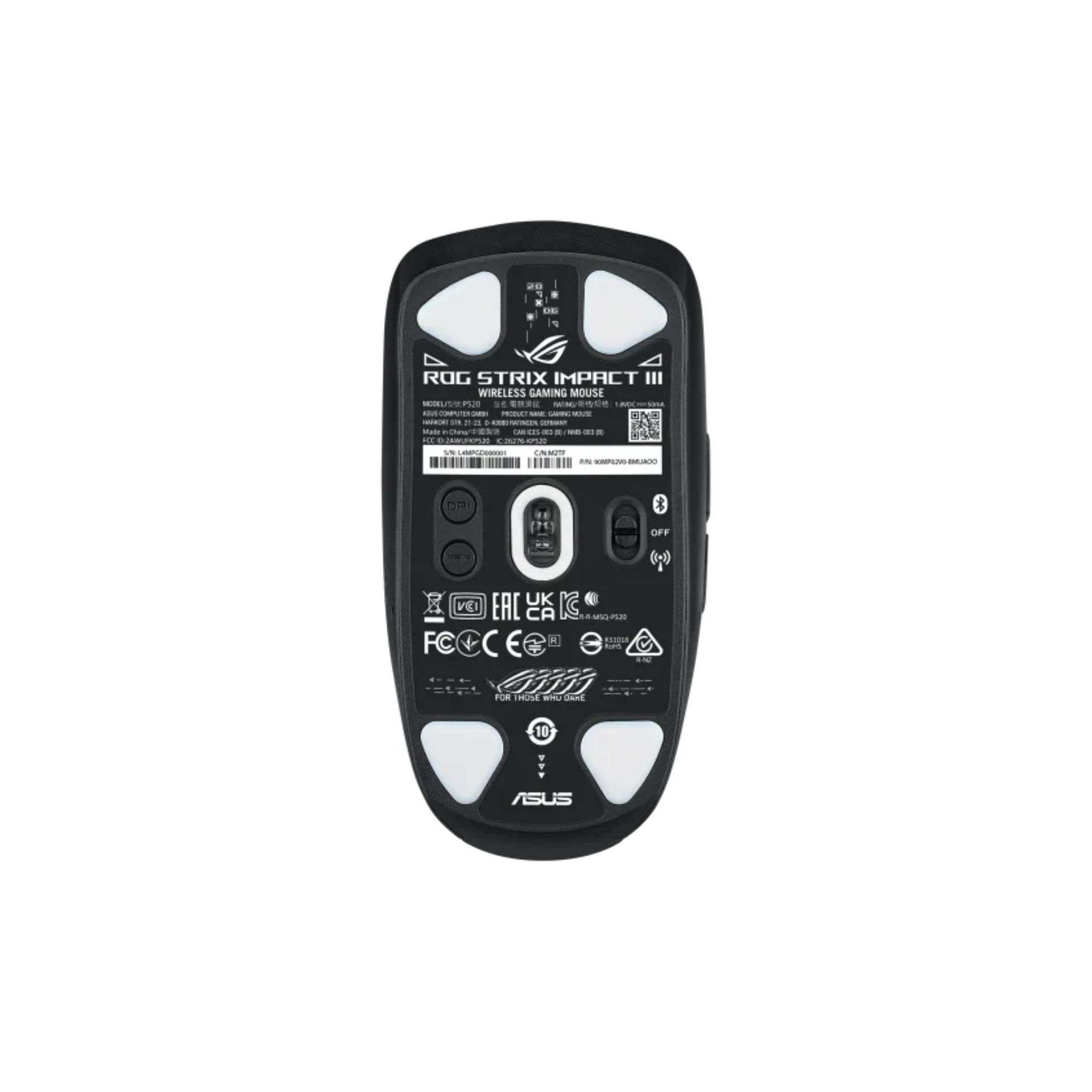 ASUS ROG Strix Impact III Wireless Compact Gaming Mouse - Black 5