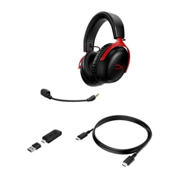 HyperX Cloud III Wireless Gaming Headset - BlackRed 5