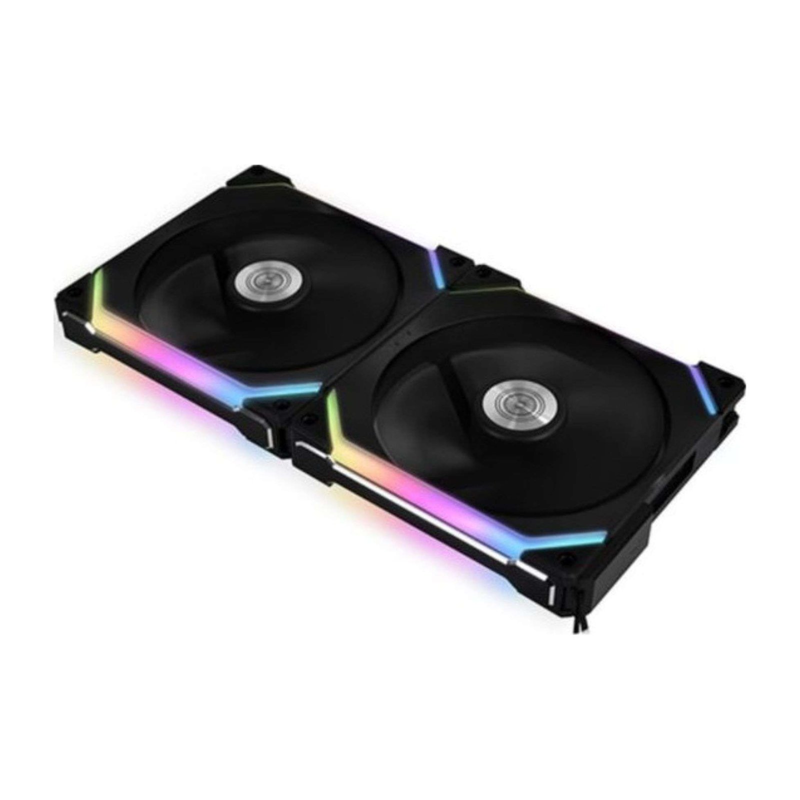 Lian Li UNI FAN SL140 Digital Addressable RGB 140mm Fan with Controller, Twin Pack - Black 1`