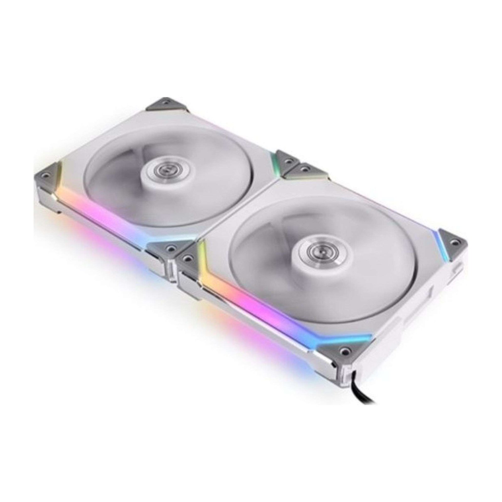 Lian Li UNI FAN SL140 Digital Addressable RGB 140mm Fan with Controller, Twin Pack - White 2