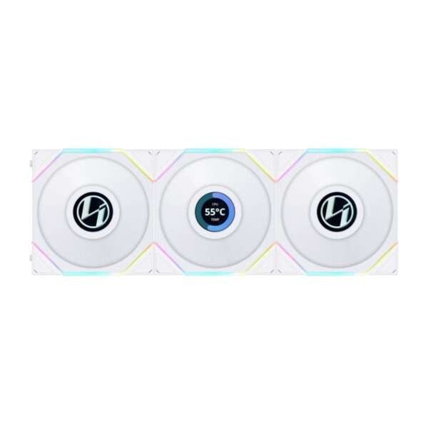 Lian Li UNI FAN TL120 Reverse Blade Case Fan - Triple Pack with Controller (White) 1
