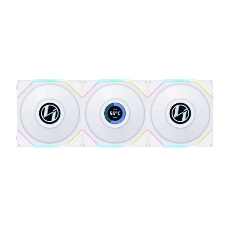 Lian Li UNI FAN TL120 Reverse Blade Case Fan - Triple Pack with Controller (White) 1