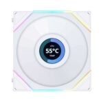 Lian Li UNI FAN TL120 Reverse Blade Case Fan - Triple Pack with Controller (White) 3