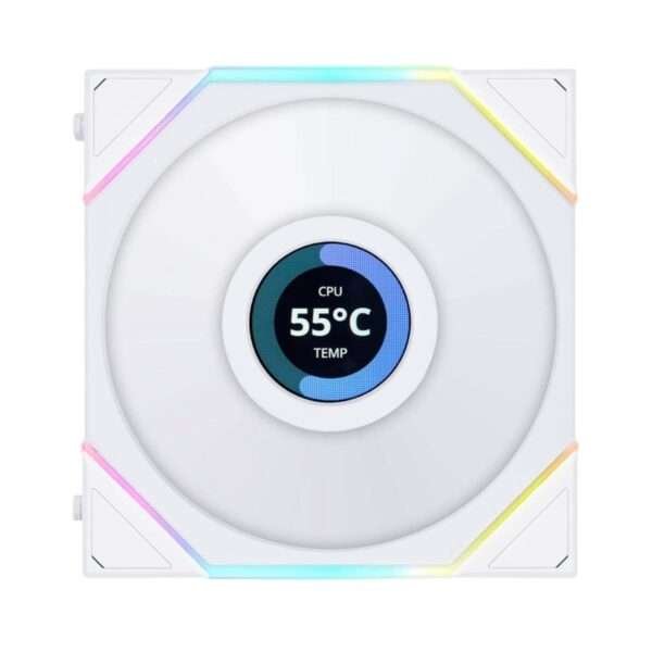 Lian Li UNI FAN TL120 Reverse Blade Case Fan - Triple Pack with Controller (White) 3