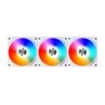 Lian Li UNI Fan AL120 V2 White 3-Pack – Premium 120mm Fans with PBT+PC+Aluminum Construction 1