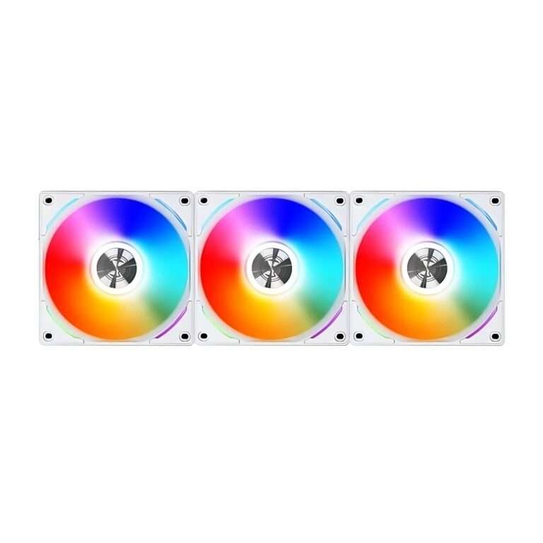 Lian Li UNI Fan AL120 V2 White 3-Pack – Premium 120mm Fans with PBT+PC+Aluminum Construction 1