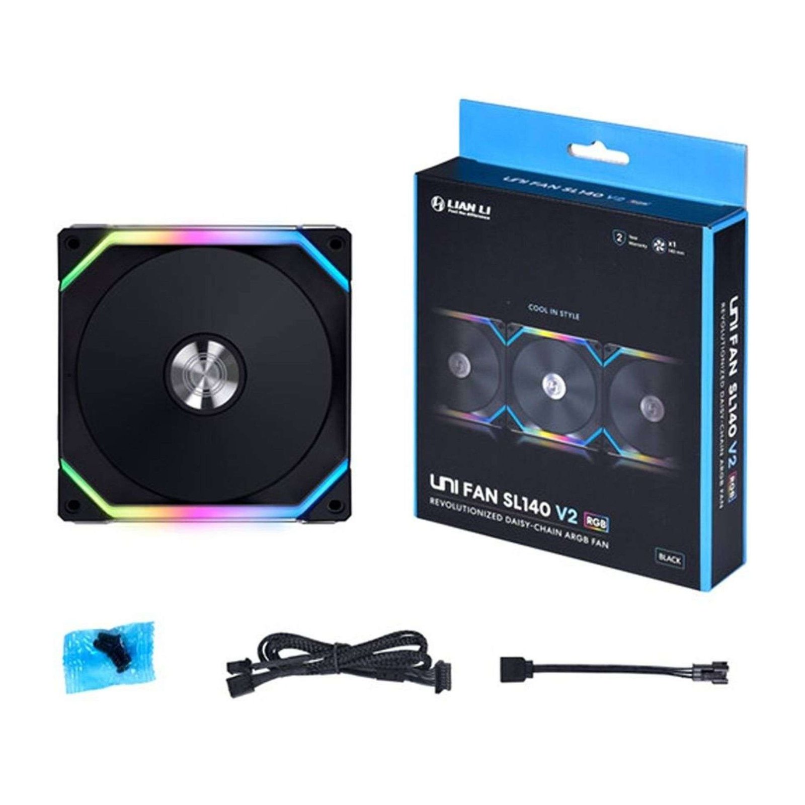 Lian Li UNI Fan SL140 V2 ARGB Case Fan - Black (Single Pack) 5