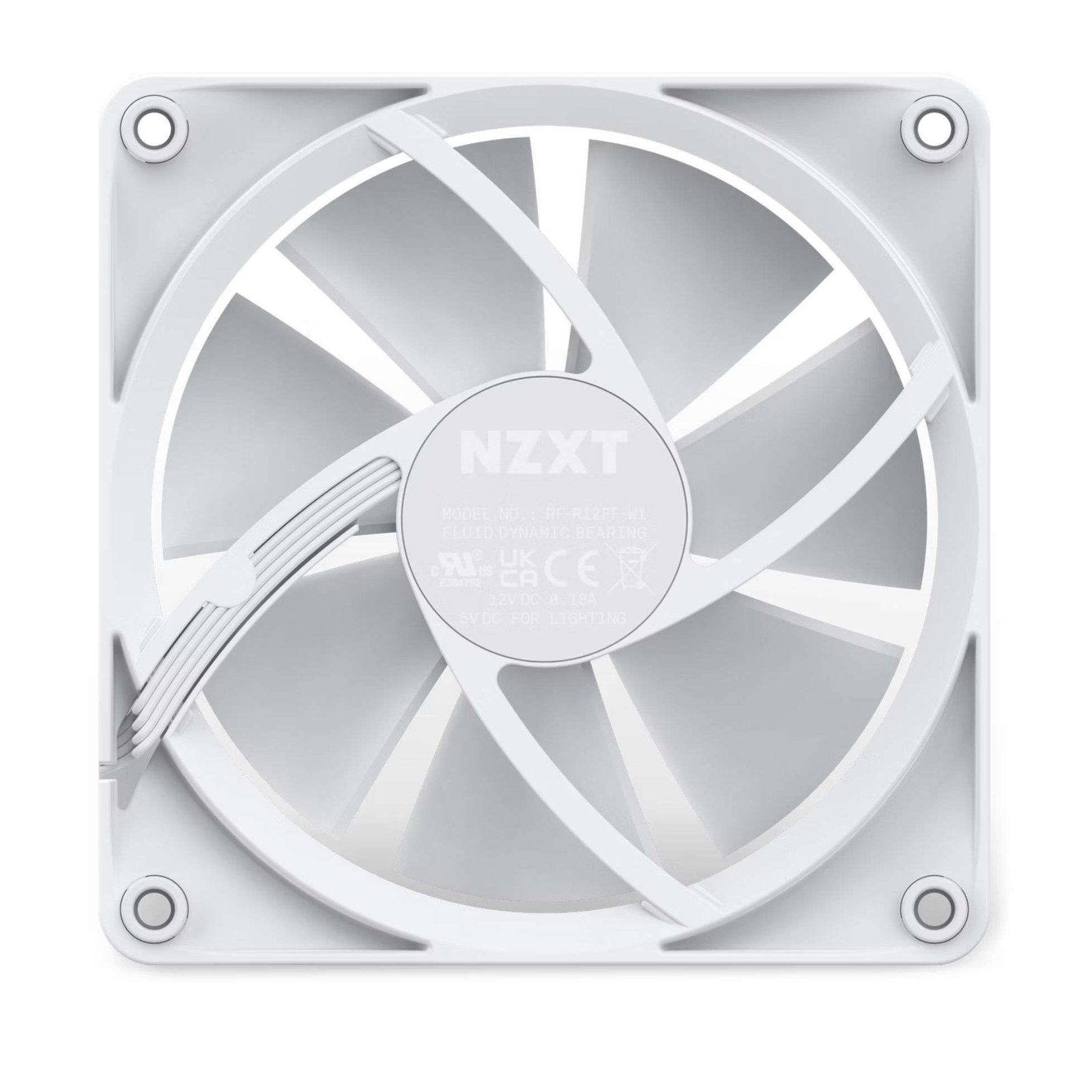 NZXT F120 RGB PWM Fan - White, Smart Frame Design 2