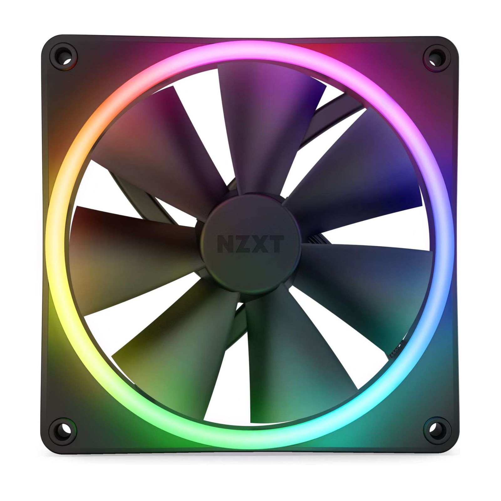 NZXT F140 RGB DUO 140mm Dual-Sided RGB Fan - Twin Pack, Black 1