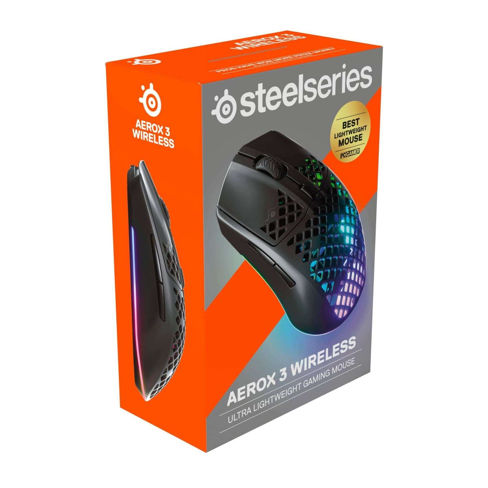 SteelSeries Aerox 3 Wireless Gaming Mouse – Ultra-Lightweight, 18K DPI, 200-Hour Battery Life, IP54 Water Resis5