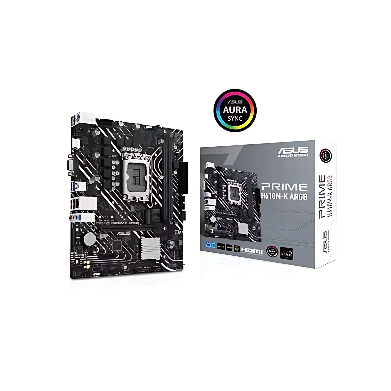 ASUS PRIME H610M-K ARGB Intel LGA1700 DDR5 Micro-ATX Motherboard 1