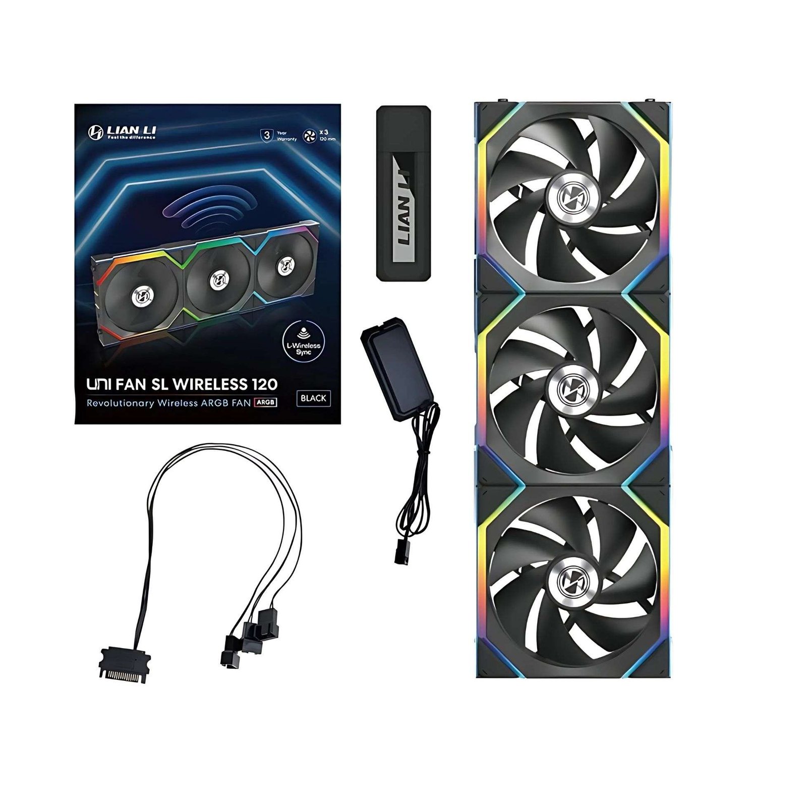 Lian Li UNI FAN SL Wireless 3-Pack 120mm Case Fans 1