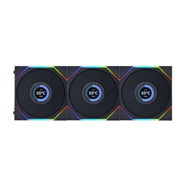 Lian Li UNI FAN TL 120 LCD Triple Pack – Black, High-Performance Case Fans with LCD Display 4