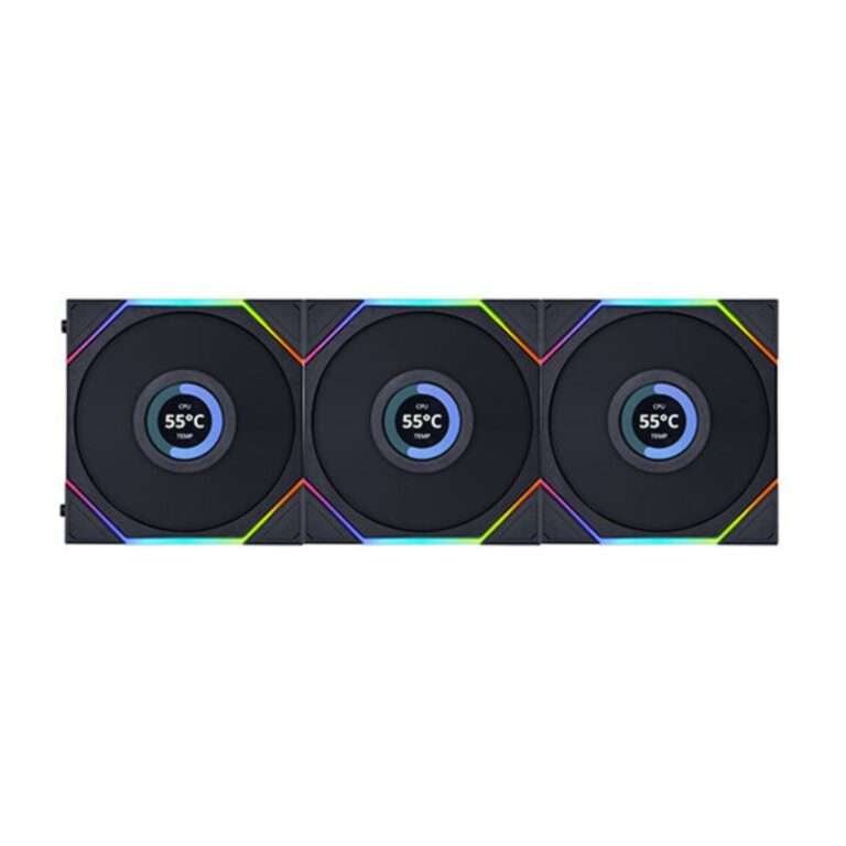 Lian Li UNI FAN TL 120 LCD Triple Pack – Black, High-Performance Case Fans with LCD Display 4