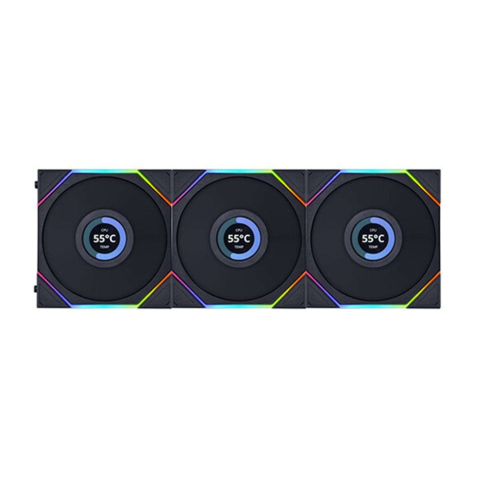 Lian Li UNI FAN TL 120 LCD Triple Pack – Black, High-Performance Case Fans with LCD Display 4