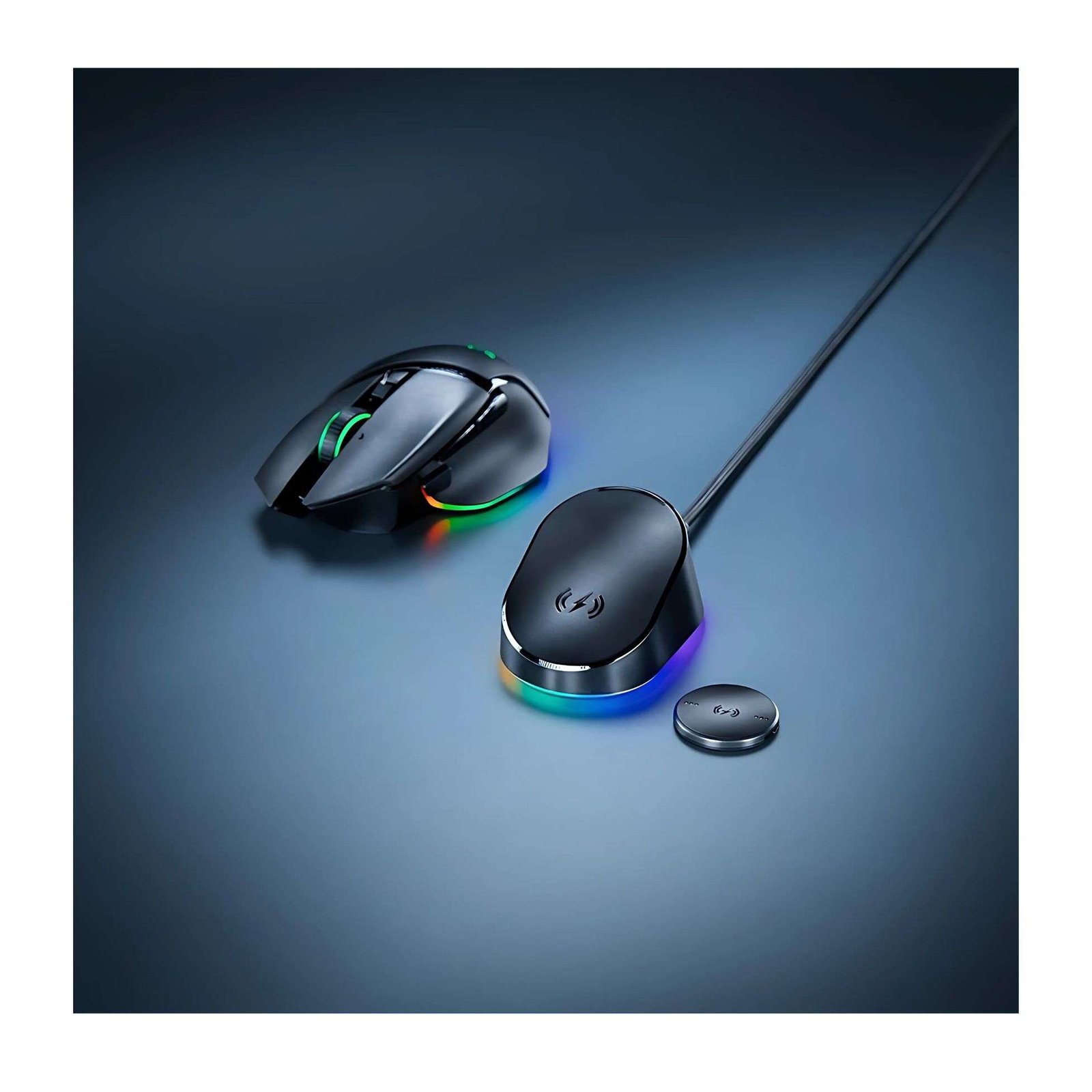 Razer Mouse Dock Pro with Wireless Charging Puck – Magnetic Charging & 8K Hz HyperPolling 1