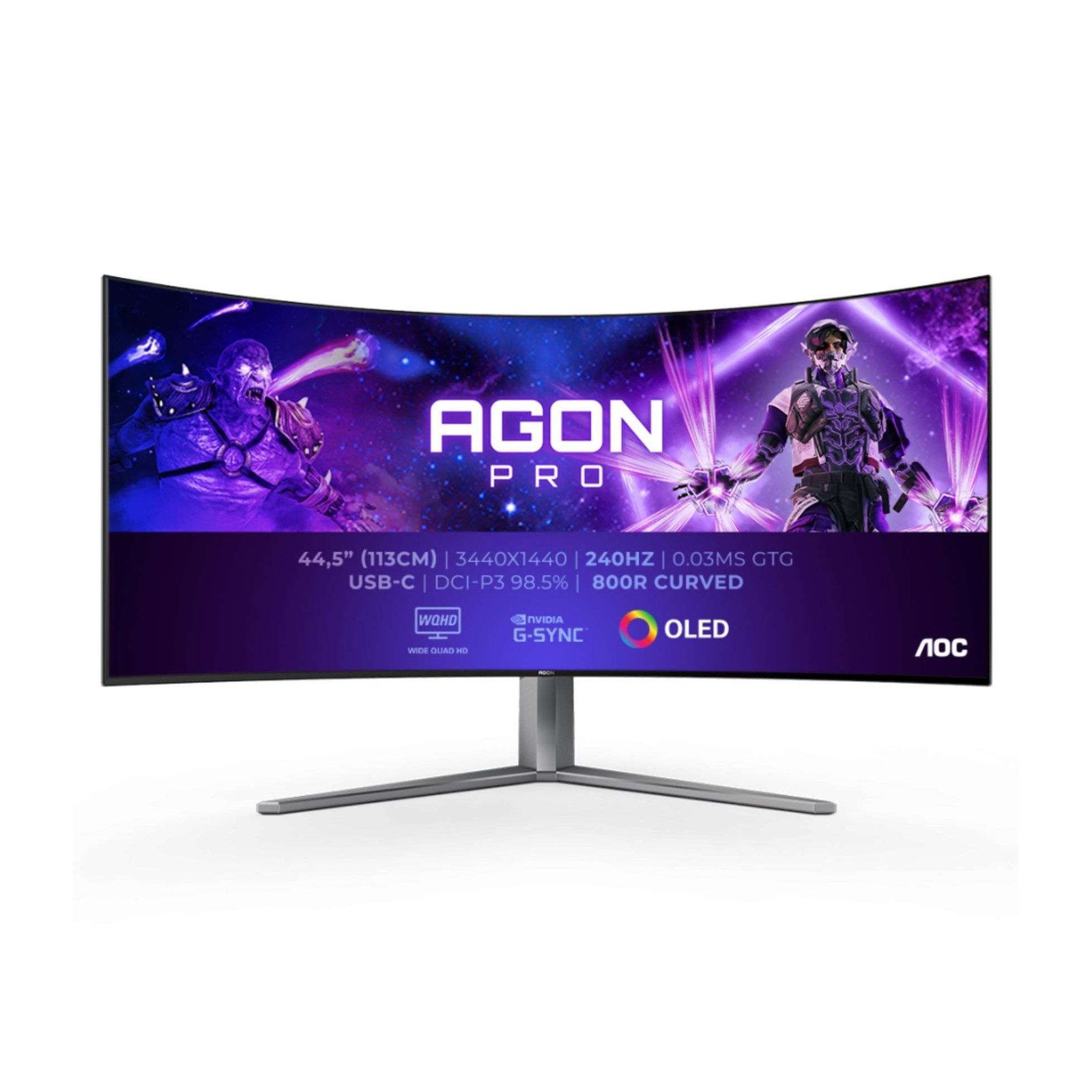 AOC Agon PRO AG456UCZD – 45” Ultrawide QD-OLED Gaming Monitor, 240Hz, 3440x1440, 0.03ms, HDR True Black 400 1 AOC Agon PRO AG456UCZD – 45” Ultrawide QD-OLED Gaming Monitor, 240Hz, 3440x1440, 0.03ms, HDR True Black 400 1