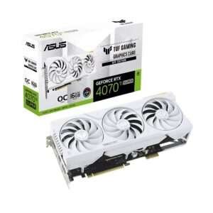 ASUS TUF Gaming GeForce RTX 4070 Ti SUPER BTF OC 16GB – High-Performance White Edition GPU 1