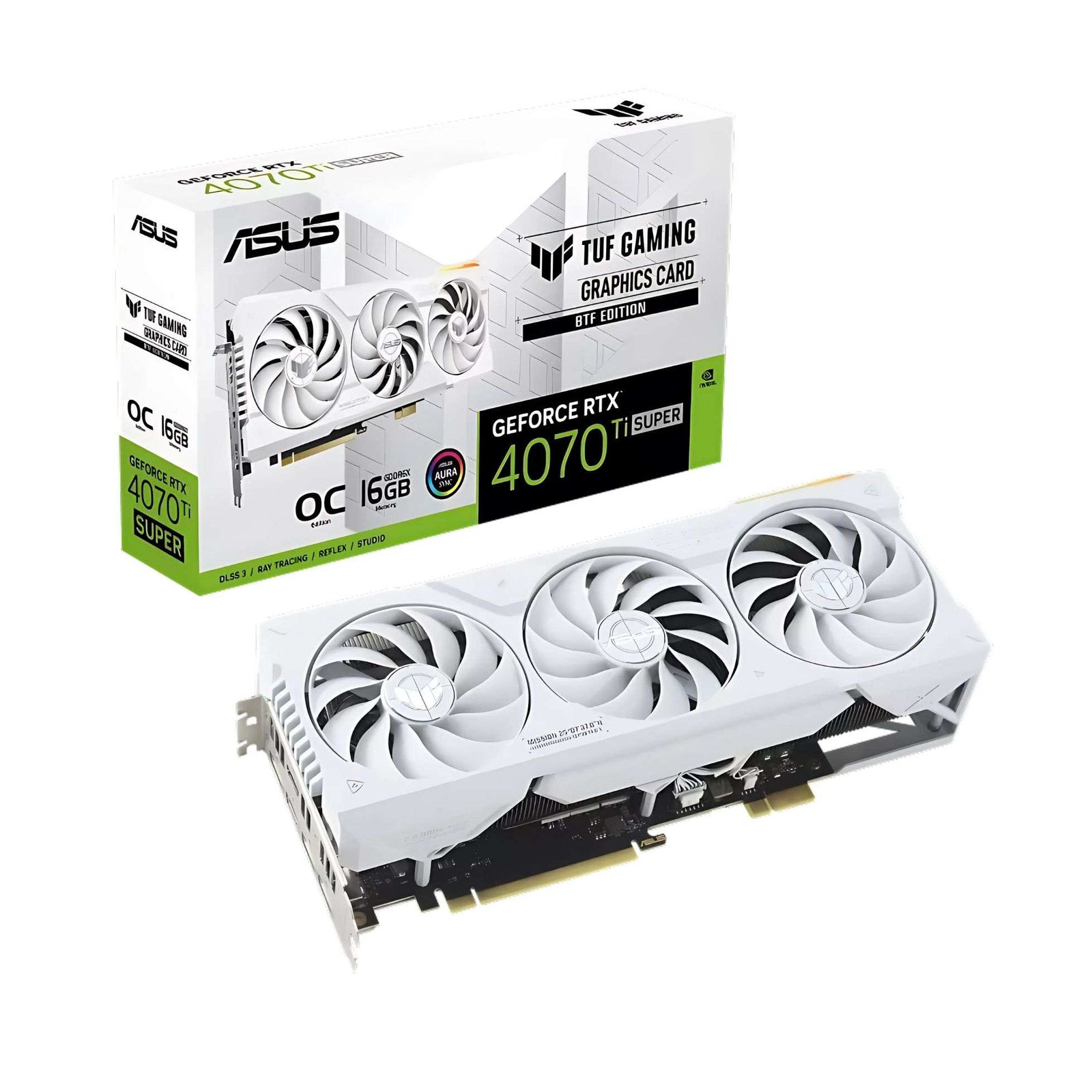 ASUS TUF Gaming GeForce RTX 4070 Ti SUPER BTF OC 16GB – High-Performance White Edition GPU 1 ASUS TUF Gaming GeForce RTX 4070 Ti SUPER BTF OC 16GB – High-Performance White Edition GPU 1