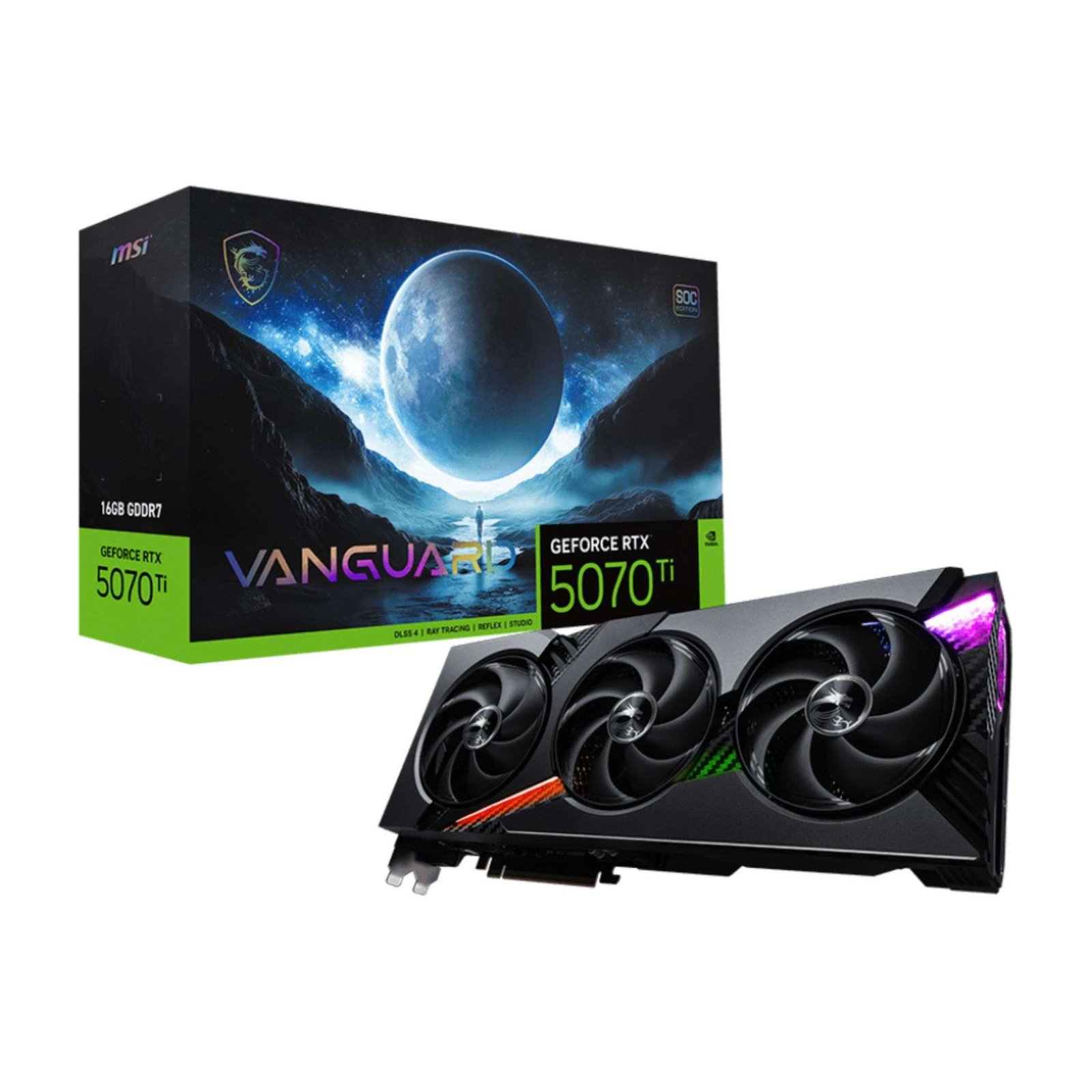 MSI GeForce RTX 5070 Ti 16G VANGUARD SOC Launch Edition – High-Performance Gaming GPU MSI GeForce RTX 5070 Ti 16G VANGUARD SOC Launch Edition – High-Performance Gaming GPU